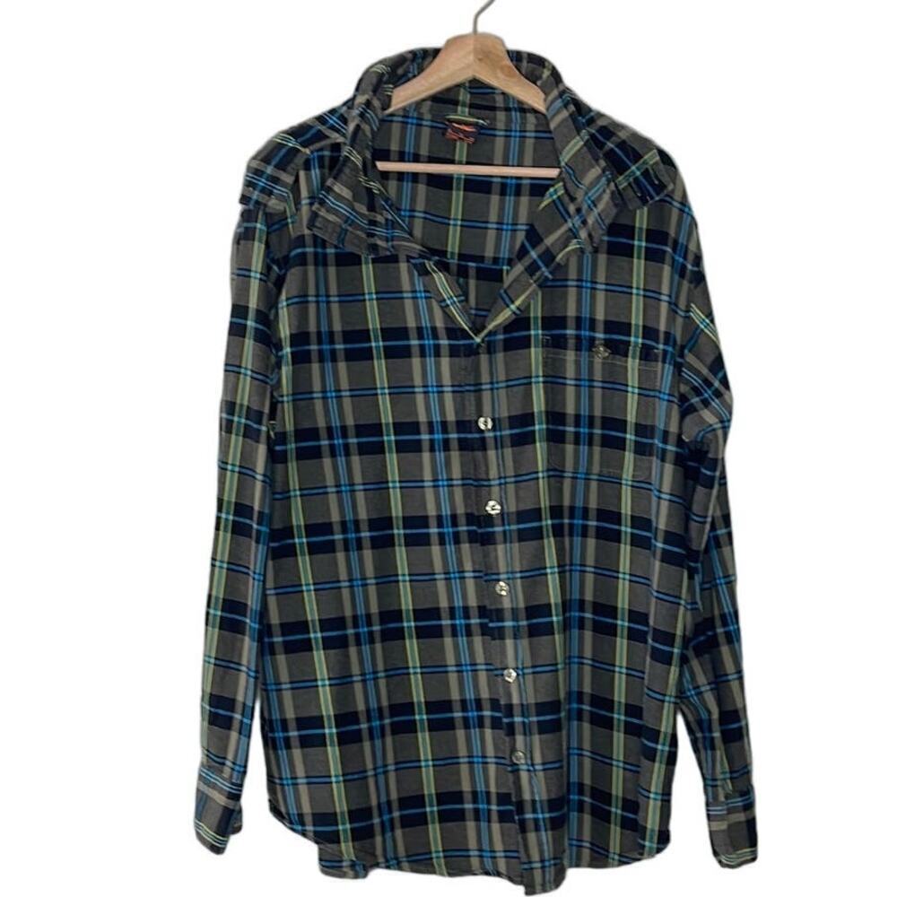 Nike 6.0 Plaid Flannel Hooded Button Down Size‎ XL